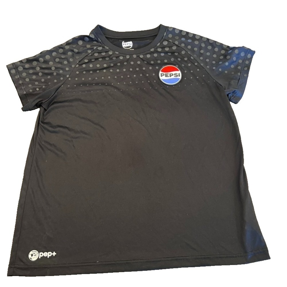 Pepsi Black Performance T-Shirt Women XL Athletic Short Sleeve Crew Neck Tee